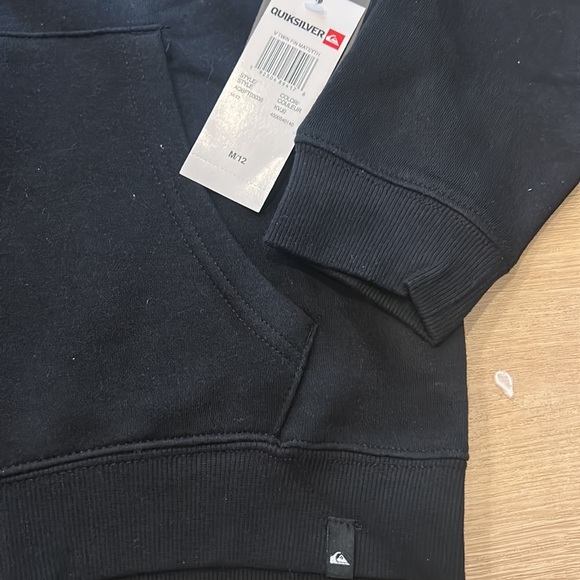 Quicksilver black hoody size 12 - Picture 3 of 4